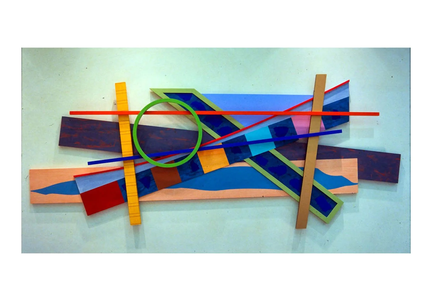 Work installed, acrylic on wood, 1991