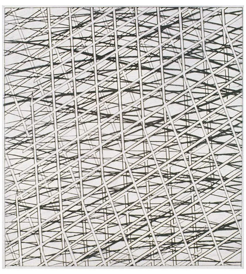 Image Technique No. 3, crayon, pencil, charcoal on tracing film, 50.8 x 50.8 cm, 1974