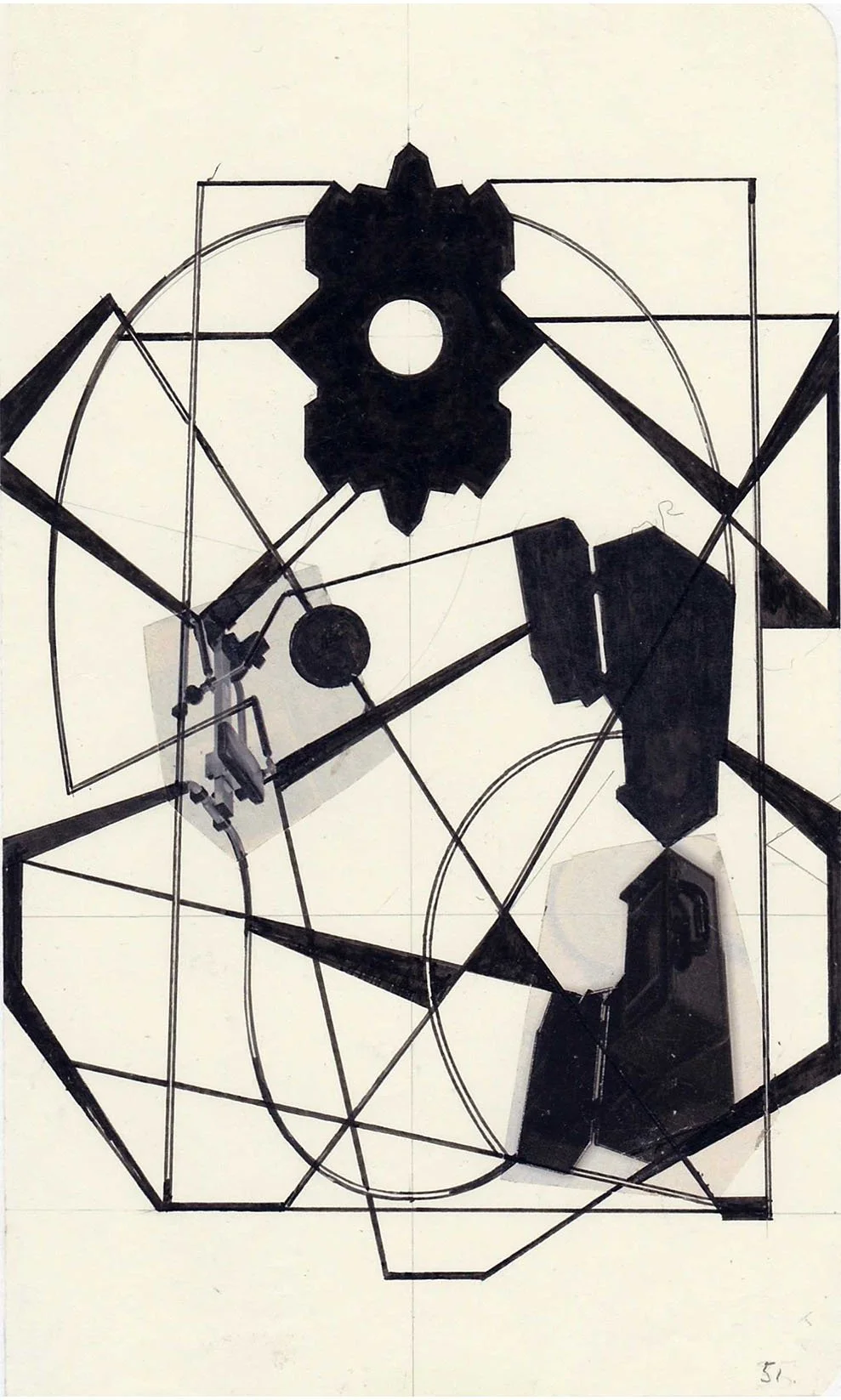 Field Notes No. 51, graphite, collage and archival marker pens, 2020-2021, 21 x 13 cm