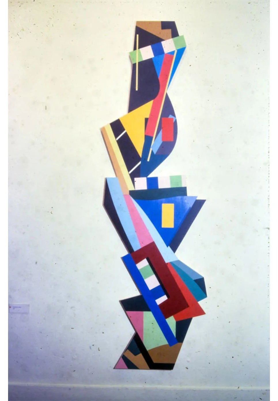 Walking in Venice, acrylic on wooden panel, 211 x 62 cm, 1979