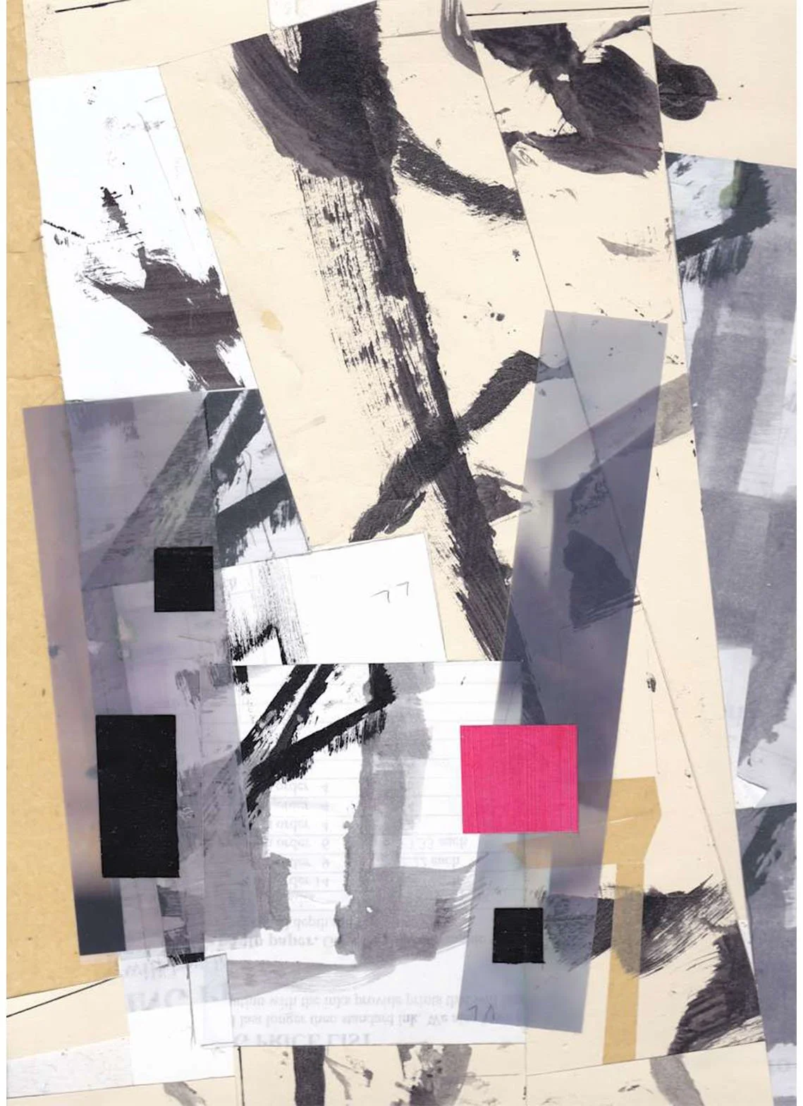 Of Every Description No. 50, Untitled Collage, acrylic, tracing film, paper, ink, 31.1 x 22 cm, 2023