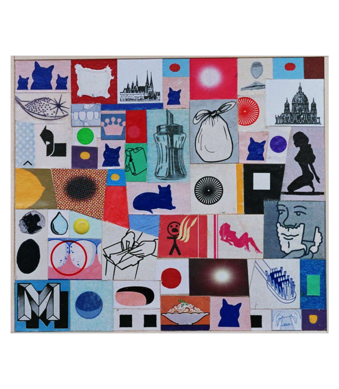 City Life, Minutiae (Cats), No. 13, collage on paper, 9.5 x 10.9 cm