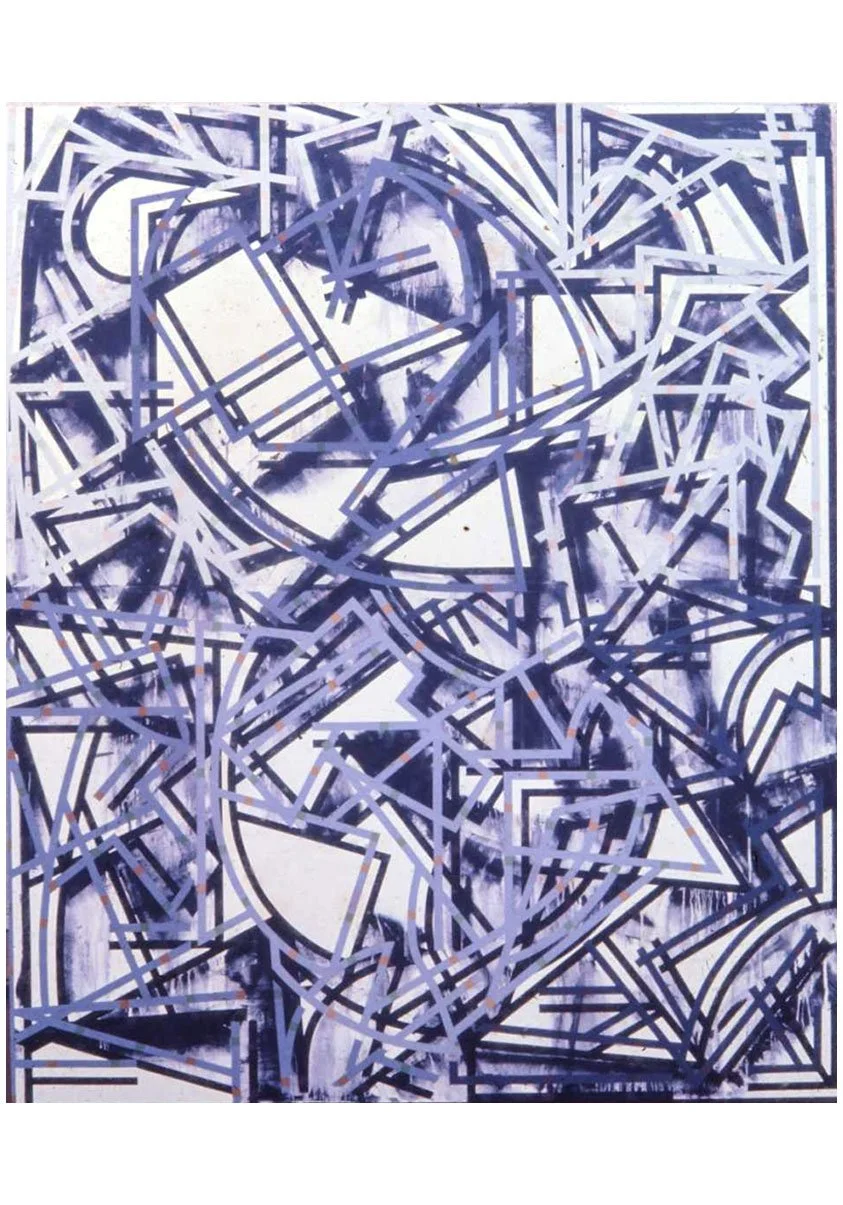 Start Point Nocturne (large study), acrylic on cotton duck, 182.88 x 152.4 cm, 1975