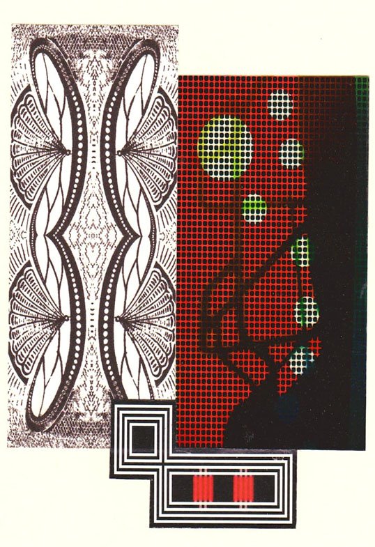 Stream No. 65, inkjet print, xerographic print, acrylic and acetate, 15.9 x 13.6 cm, 2018