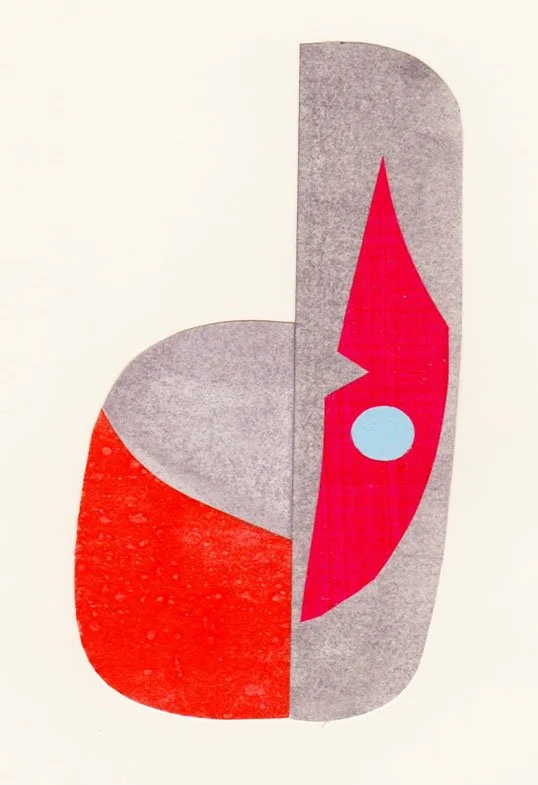 Stream No. 31, acrylic and paper, 16 x 7.8 cm, 2018