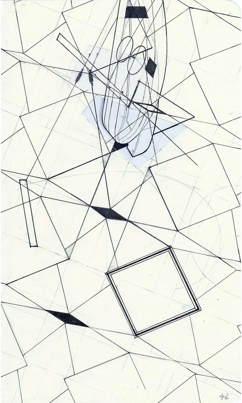 Field Notes No. 46, graphite, collage and archival marker pens, 2020-2021, 21 x 13 cm