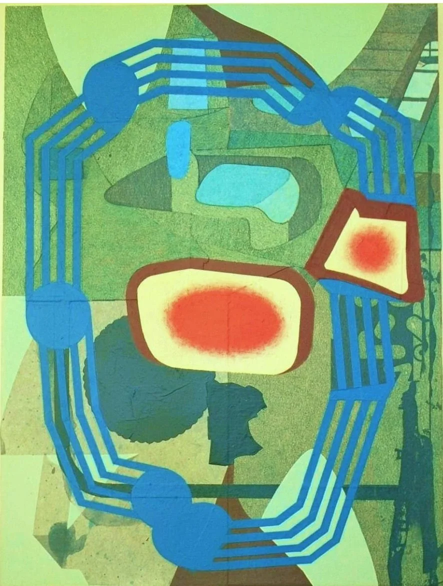 Closing Time, acrylic and paper on linen, 50.8 x 40.6 cm, 2009