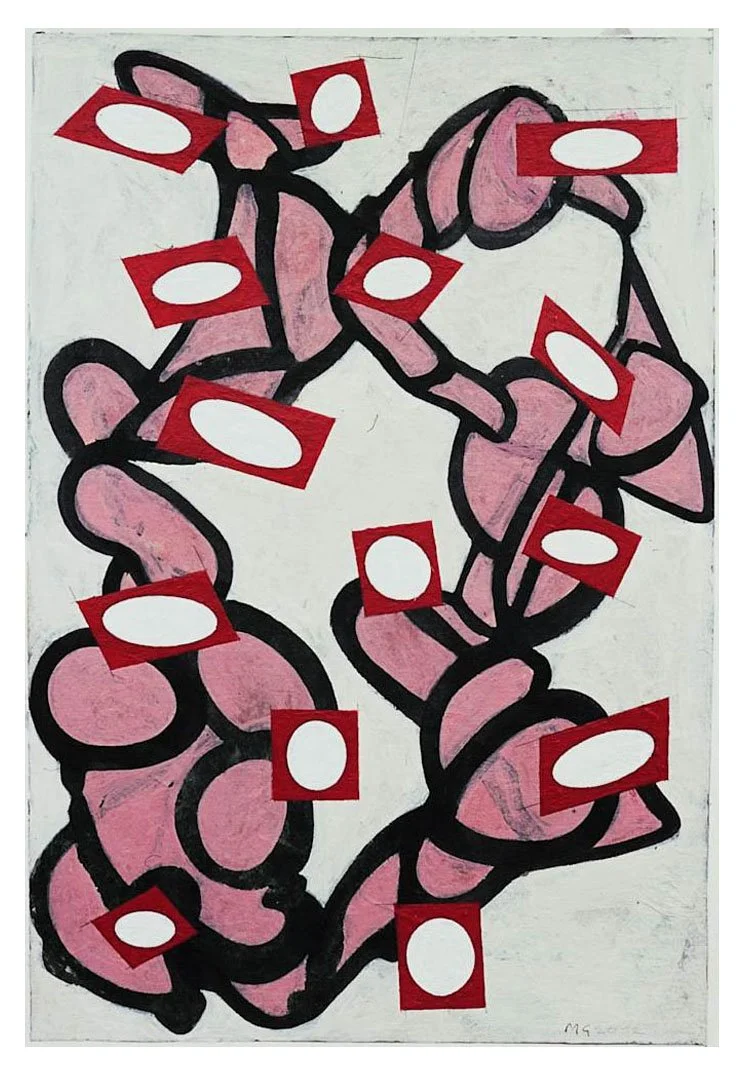 Dances with Michael No. 16, acrylic on paper, 21 x 14 cm, 2005