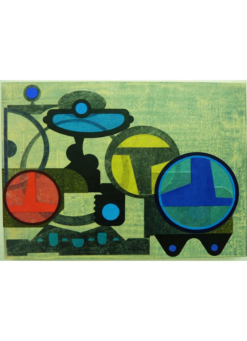 Rollers, acrylic on panel, 12 x 16 cm, 2010