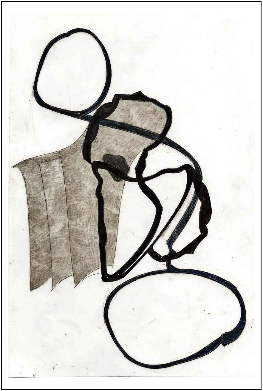 Argo No. 16, (trace), polymer pencil on tracing film, 21 x 13 cm, 2009 - 2012