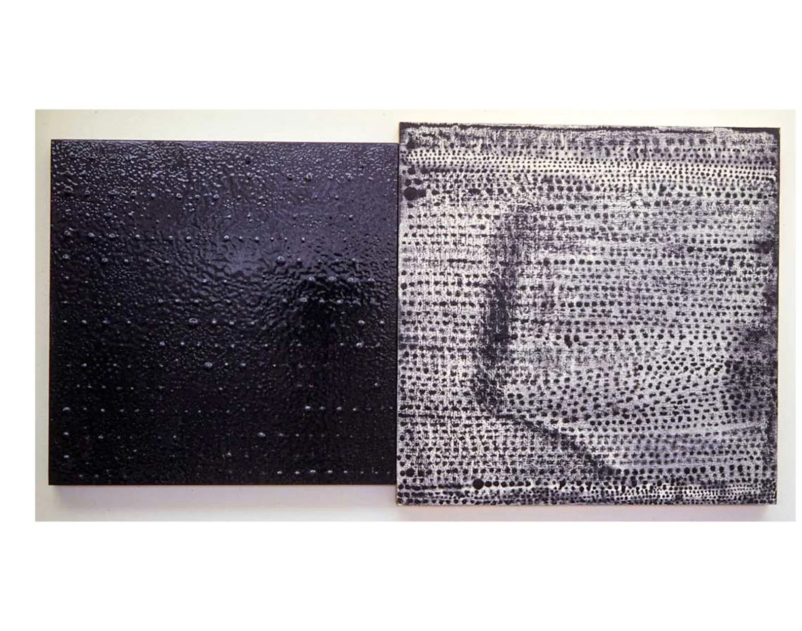 The Century's Dead No. 1, acrylic, hammerite, MDF, Canvas, Hardboard, 339 x 248 mm (OD), 1999