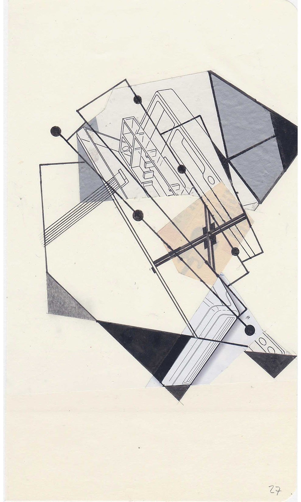 Field Notes No. 27, graphite, collage and archival marker pens, 2020-2021, 21 x 13 cm