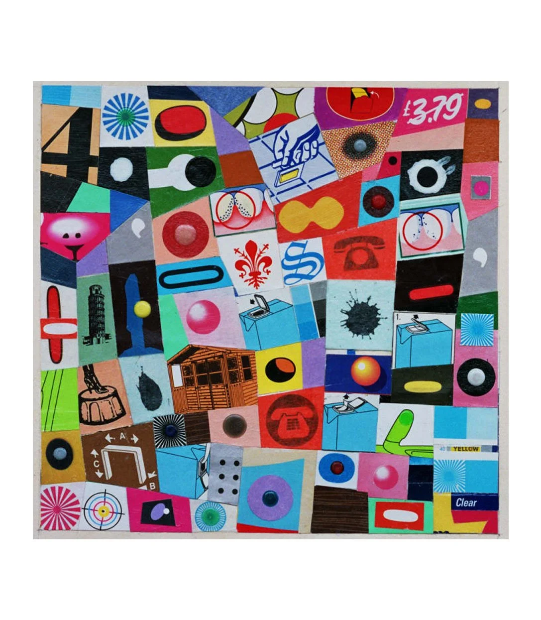 City Life, Four, No. 16, collage on paper, 14.2 x 14.6 cm, 2002