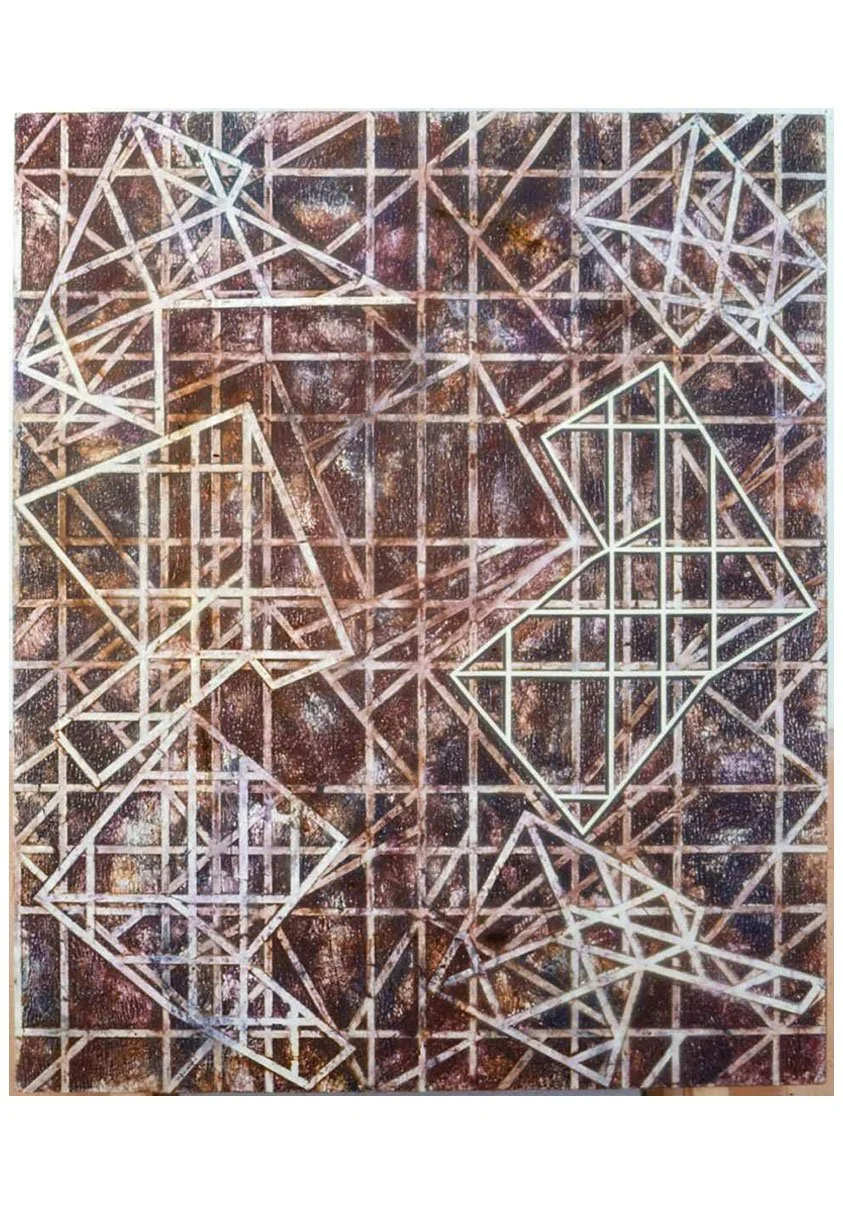Reversal, paper and acrylic on panel, 121.92 x 101.6 cm, 1973