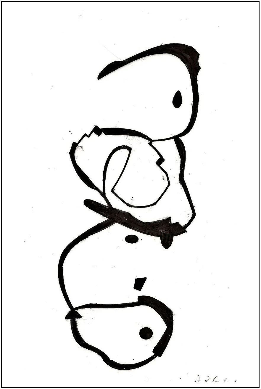 Argo No. 4 (trace), polymer pencil on tracing film,  21 x 13 cm, 2009 - 2012 