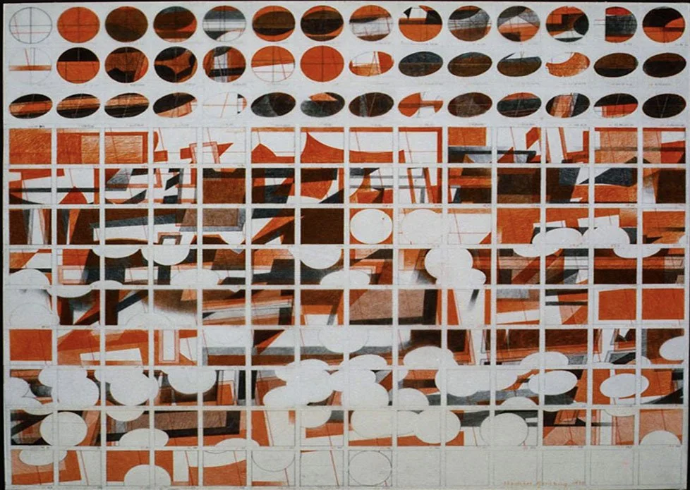 A Syntax, crayon on tracing film, 20.32 x 81.28 cm, 1978