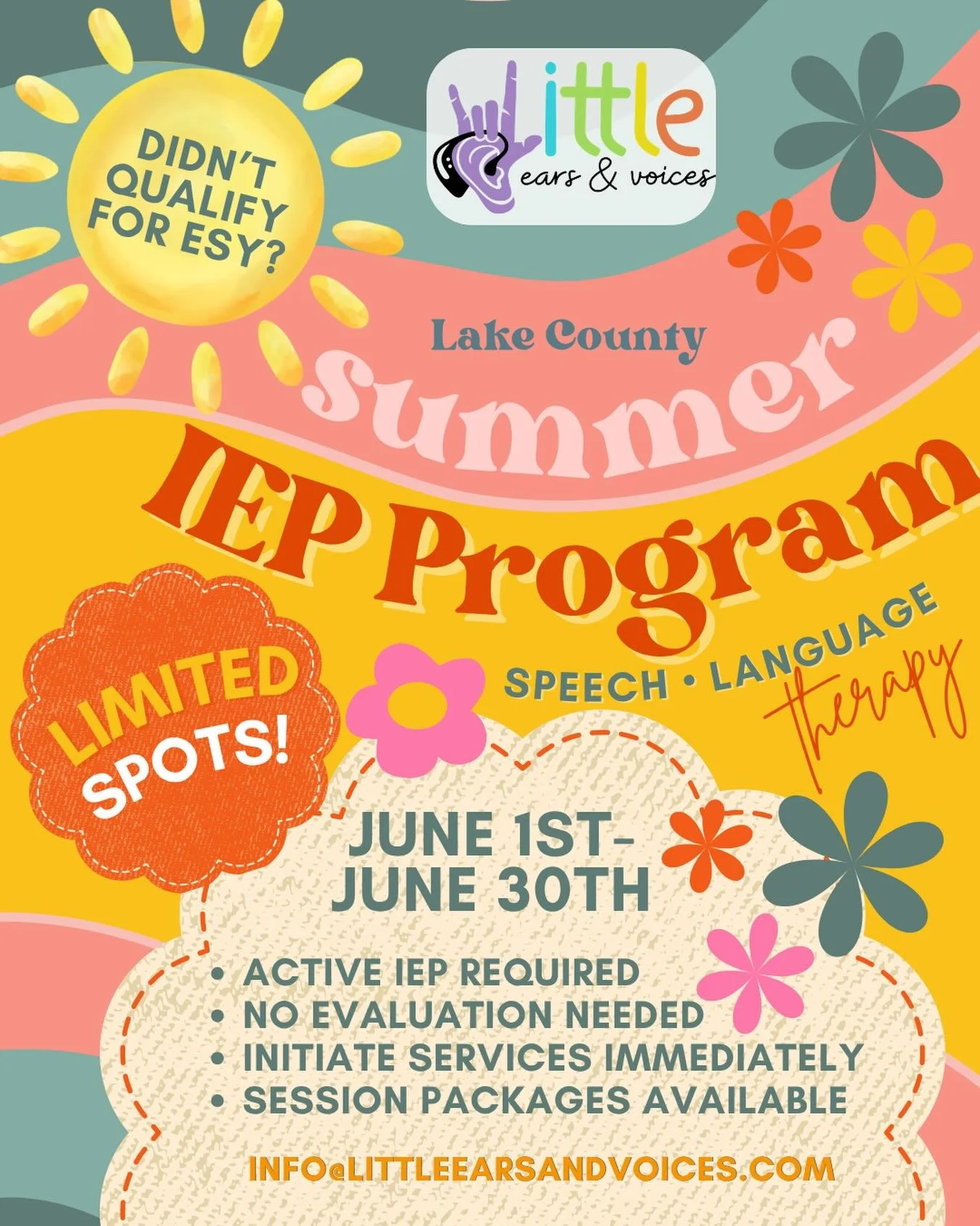 Keep Your Child&rsquo;s Speech &amp; Language Progress Going This Summer ☀️

Does your child receive speech and language services through their school, but didn&rsquo;t qualify for Extended School Year (ESY) services?

Summer doesn&rsquo;t have to me