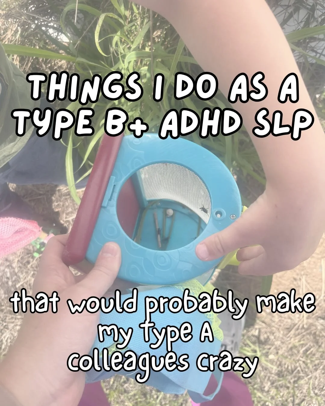 Here are 14 things I do as a Type B + ADHD speech therapist that would probably make my Type A SLP friends lose their minds 😂

inspired by @the.type.b.slp ✨

&bull; I love themes in theory, but I&rsquo;ve found that following a child&rsquo;s special