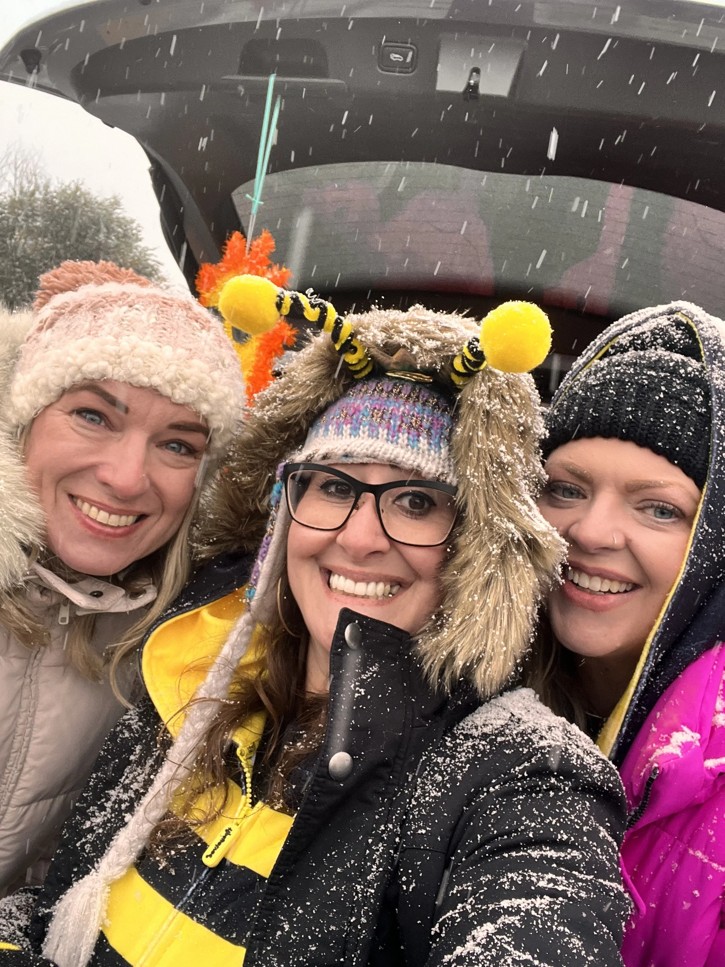 Board Members of Be the Good Ones, Leah Ryan and Erin Jones, with Susan Bertocchi of Kilwin's Parker at an Annual Trunk or Treat Event