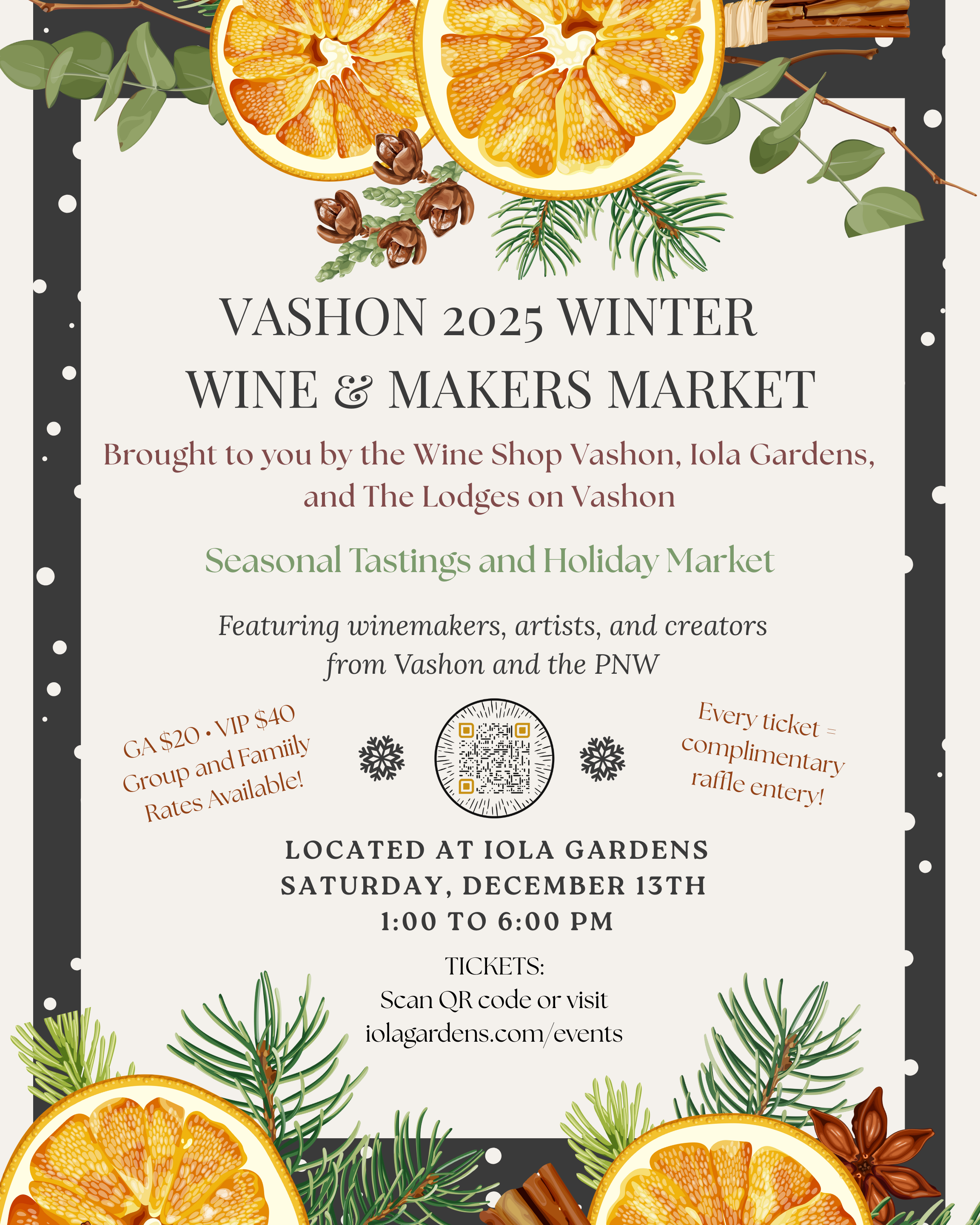 Vashon Winter Wine and Makers Market