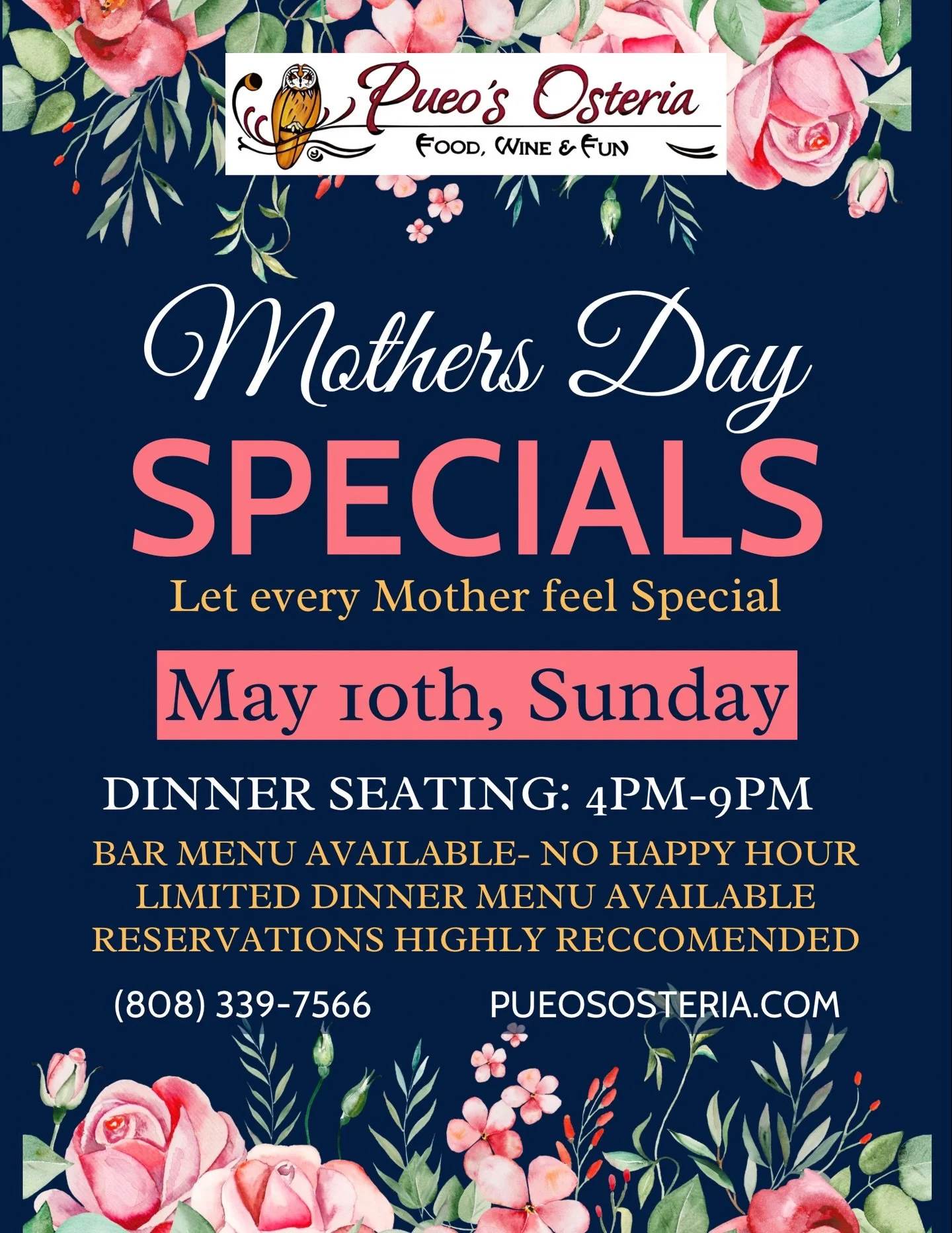 For the moms, the memories, and the moments that matter most 💕
SWIPE ➡️ to see what we&rsquo;re cooking up!! 🌸 limited dinner menu, bar menu available, no happy hour (because mom deserves the full experience 😉).
Reservations highly recommended 🌸 