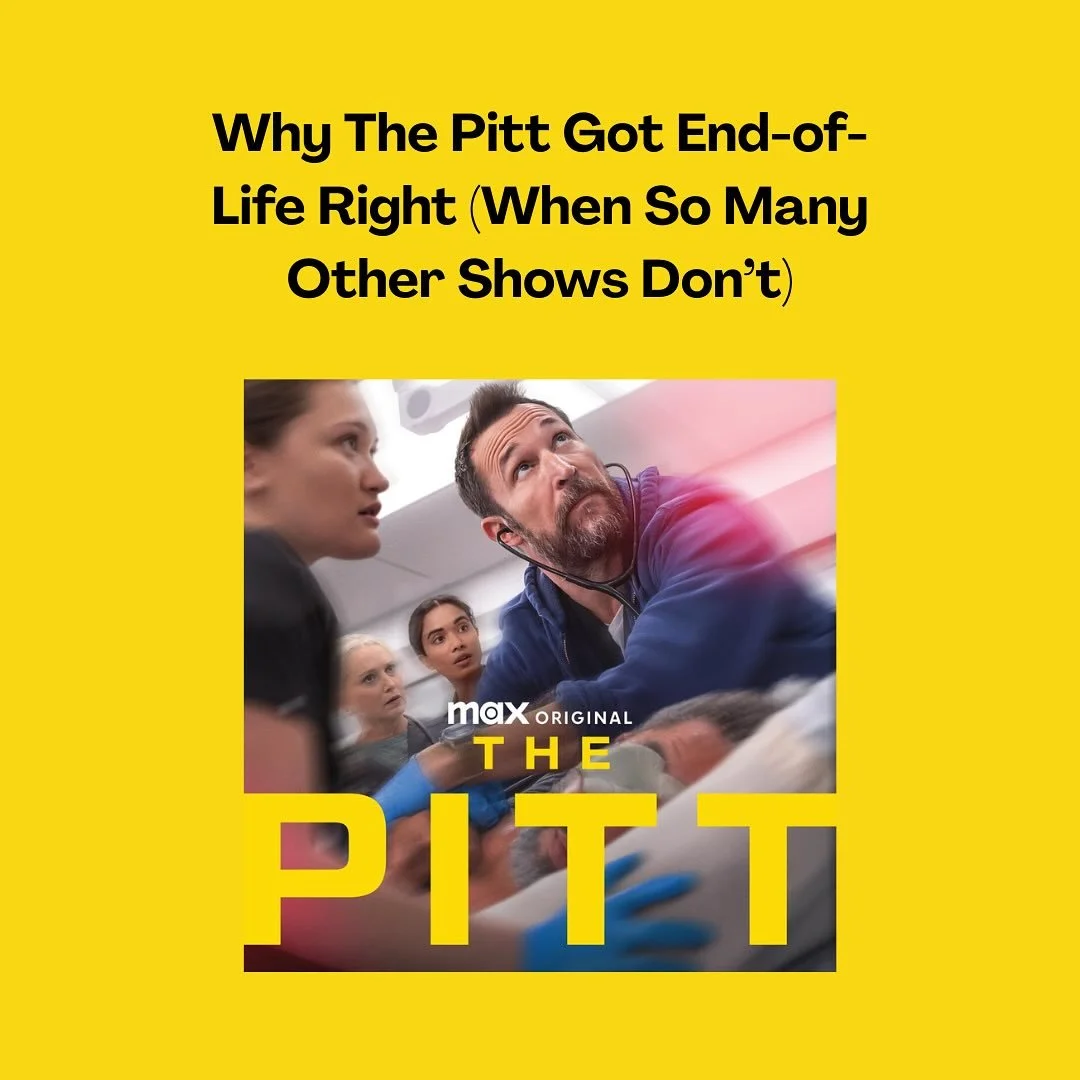 I was thrilled to see The Pitt take home several Emmy&rsquo;s 🏆They are so well deserved!

The show has changed the way end-of-life is portrayed on TV. Instead of leaning on miraculous saves or overly &ldquo;tidy&rdquo; deaths, it showed the real co