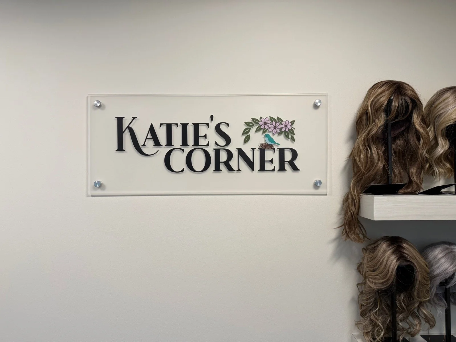 Katie's Corner signage for Mercy Hospital Women's Health Boutique