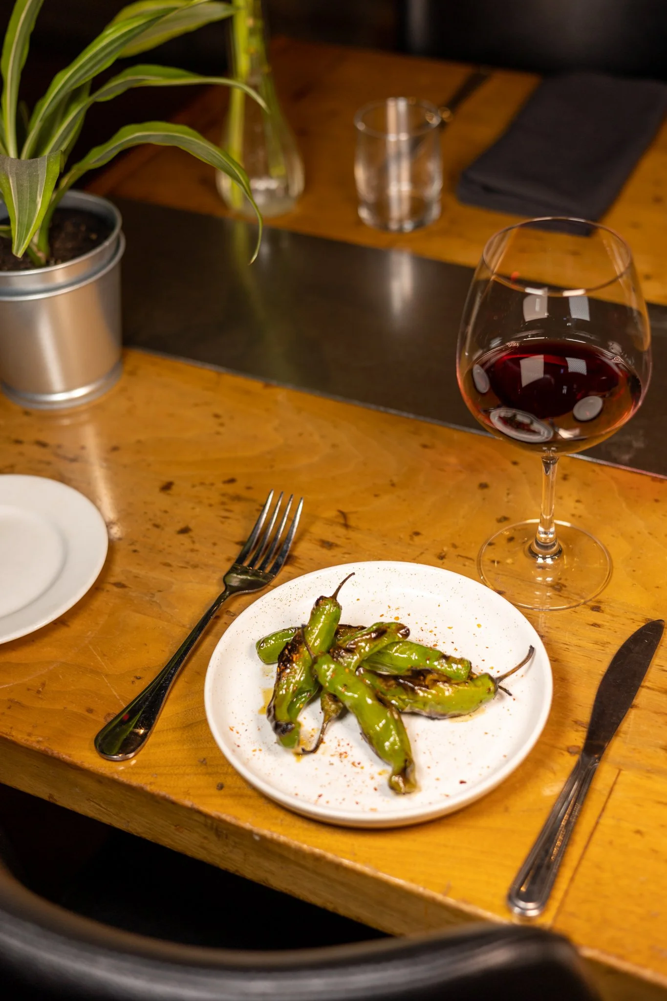 Blistered Shishito Peppers & Grenache