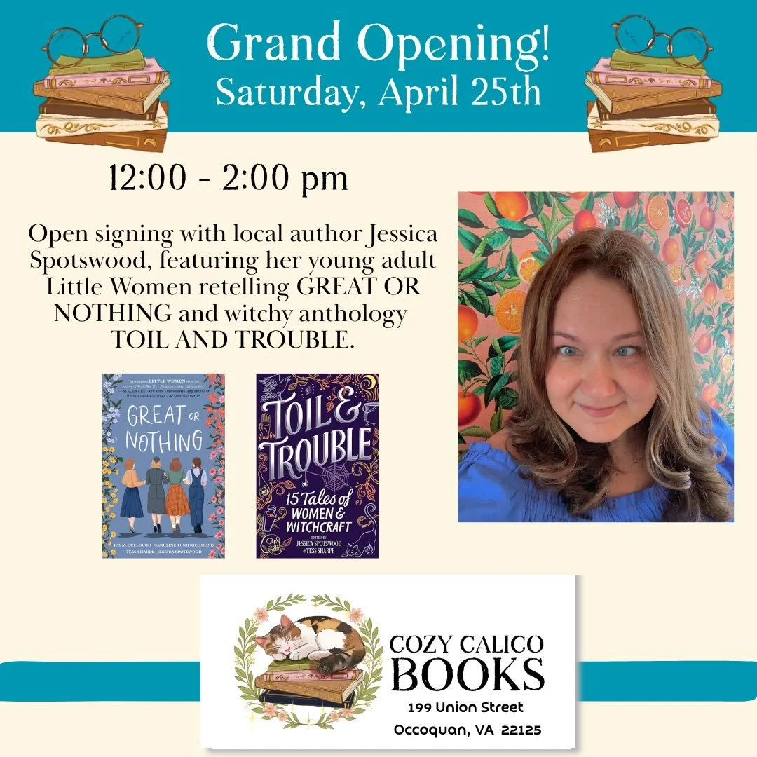 🚨VA friends! What are you doing for #indiebookstoreday2026? @playwrightsteve and I are signing from 12-2pm at a brand new bookstore in Occoquan! My friend @tracythewriter and her husband just opened @cozycalicobooks and we&rsquo;re so excited to hel