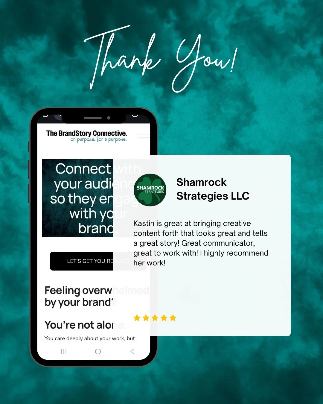 I worked with Mark at Shamrock Strategies LLC to design his business cards and brochure and to set up a cohesive Facebook presence that reflects his professionalism and purpose.
Grateful for the kind words and even more grateful for the collaboratio