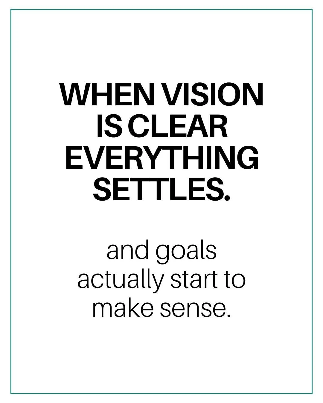 People use the words vision and goals like they mean the same thing.
They don&rsquo;t.

Vision answers the bigger question:
Where are we actually headed?

Goals answer the more immediate one:
What are we trying to accomplish right now?

Vision gives 