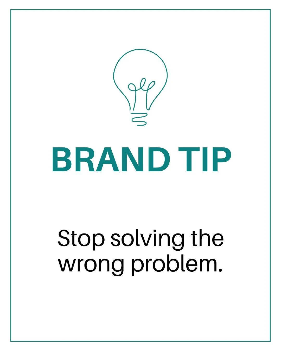 Before taking action on a project, problem, or task, ask:
What problem am I actually trying to solve?

Leaders often jump to:
new marketing
new hires
new tools or platforms

&hellip;when the real issue is misalignment across the team, unclear messagi
