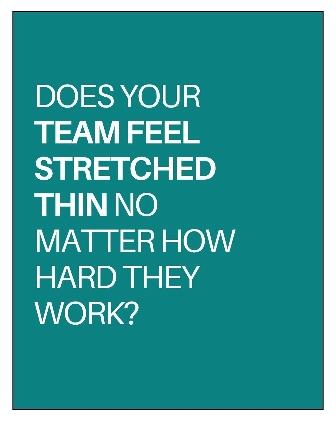 If your team always feels stretched, it&rsquo;s not because they&rsquo;re not working hard enough.

It&rsquo;s because everything is competing at once.

Unclear priorities. Too many moving pieces. No structure to hold it all together.

I help simplif