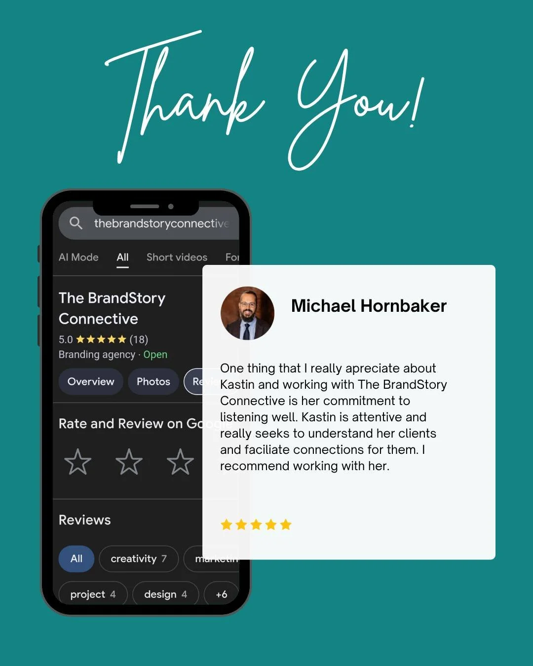 Listening well drives my work.

I value the trust my clients put in me to partner with them and care for their brand.

I&rsquo;m often told I&rsquo;ve become one of the team. That&rsquo;s because it&rsquo;s more than just doing the work. I genuinely 