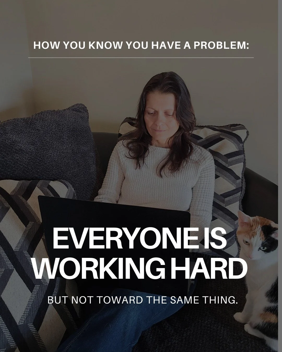 Here&rsquo;s a pattern that points to a problem with internal structure:
Everyone is working hard, but not toward the same thing.

When marketing is saying one thing, leadership is thinking another, and the team is executing something else, you get f