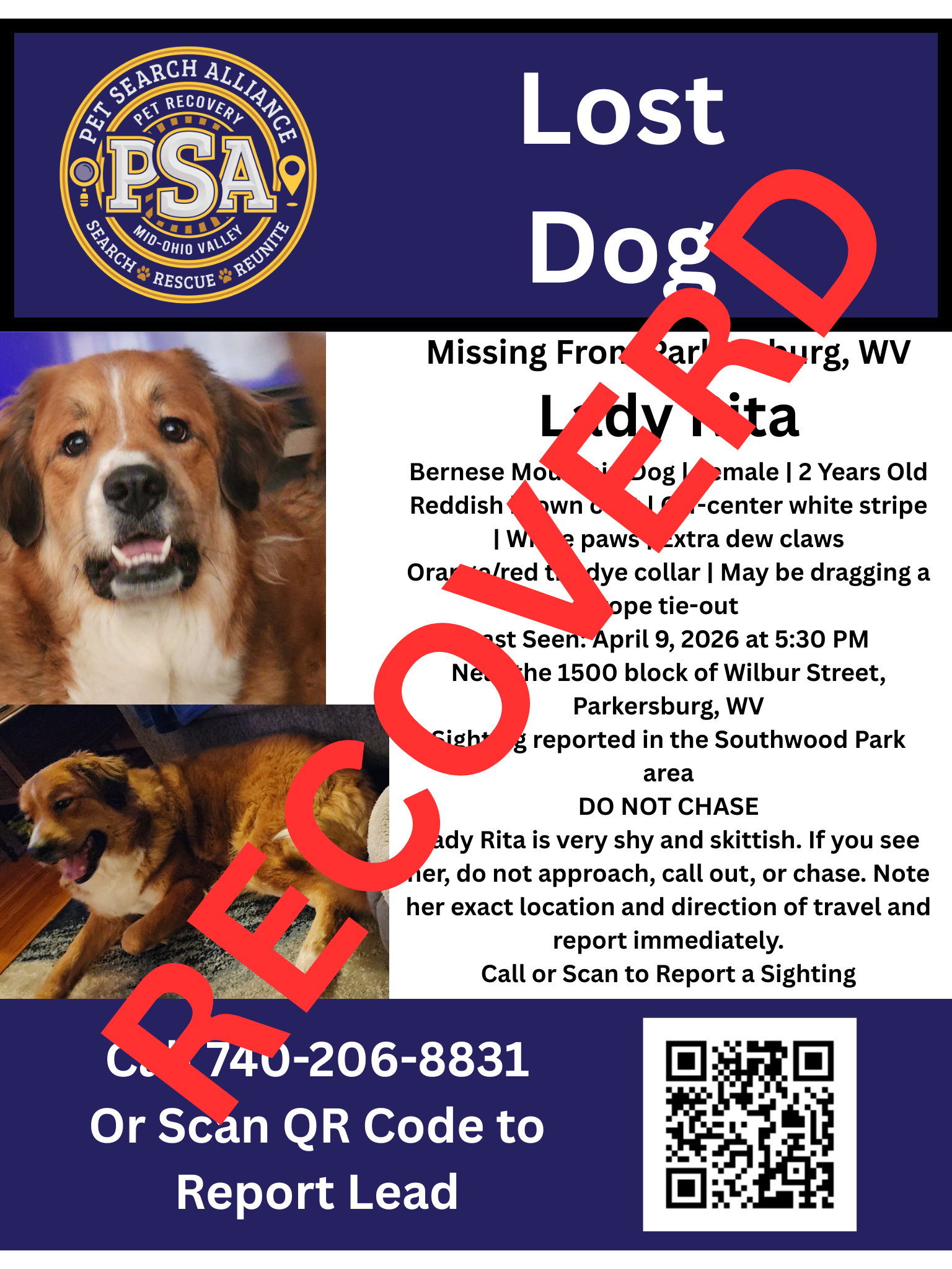 Lady Rita Missing from Parkersburg WV. 