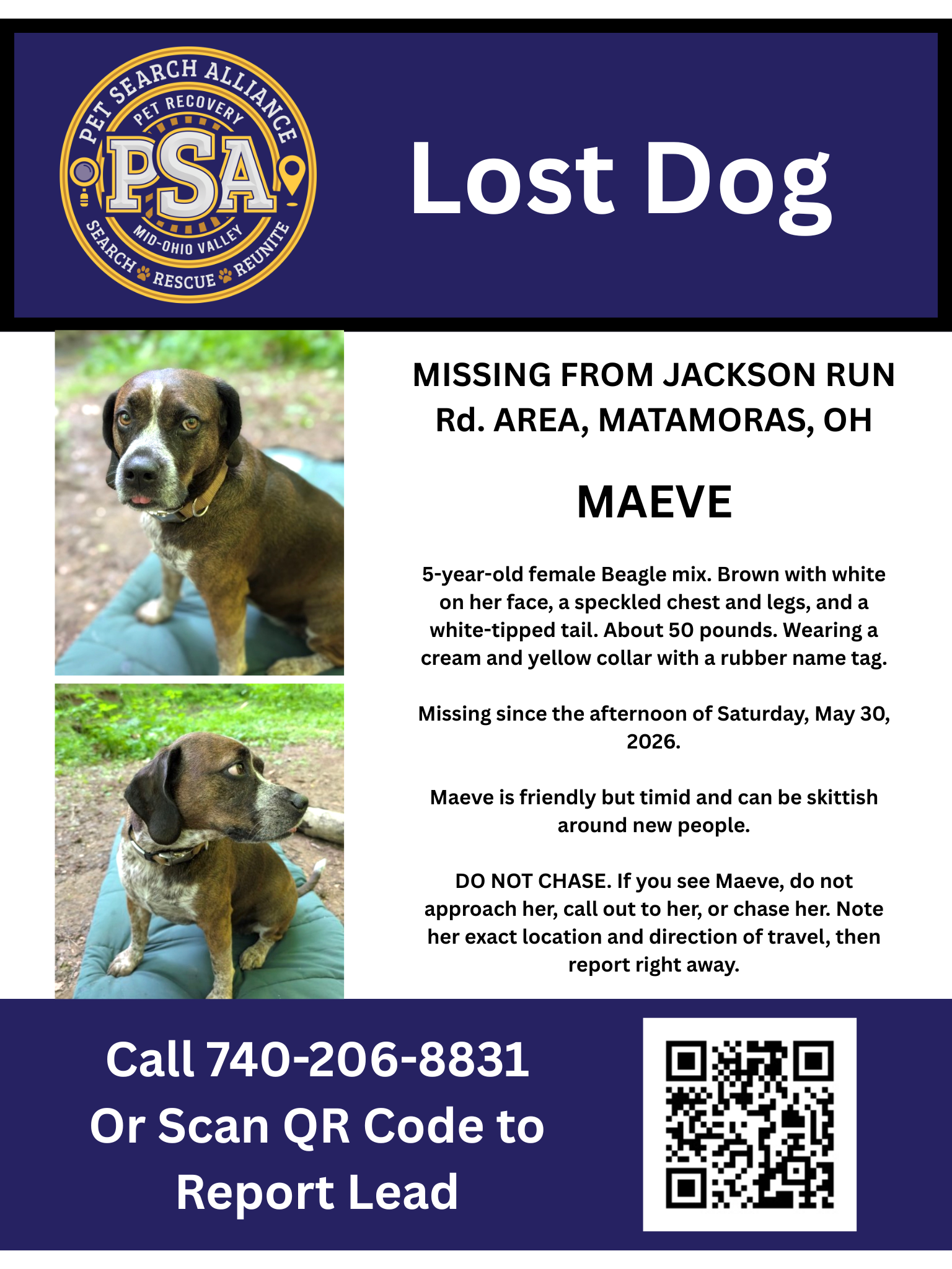 Maeve.. Missing from New Matamoras OH 