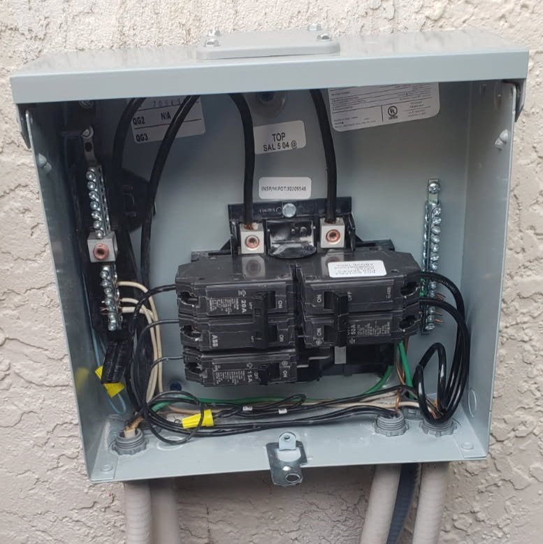 KAP Electric installed a new electrical breaker box containing circuit breakers and proper wiring.