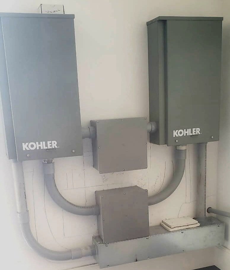 Automatic transfer switches for a stand-alone generator.