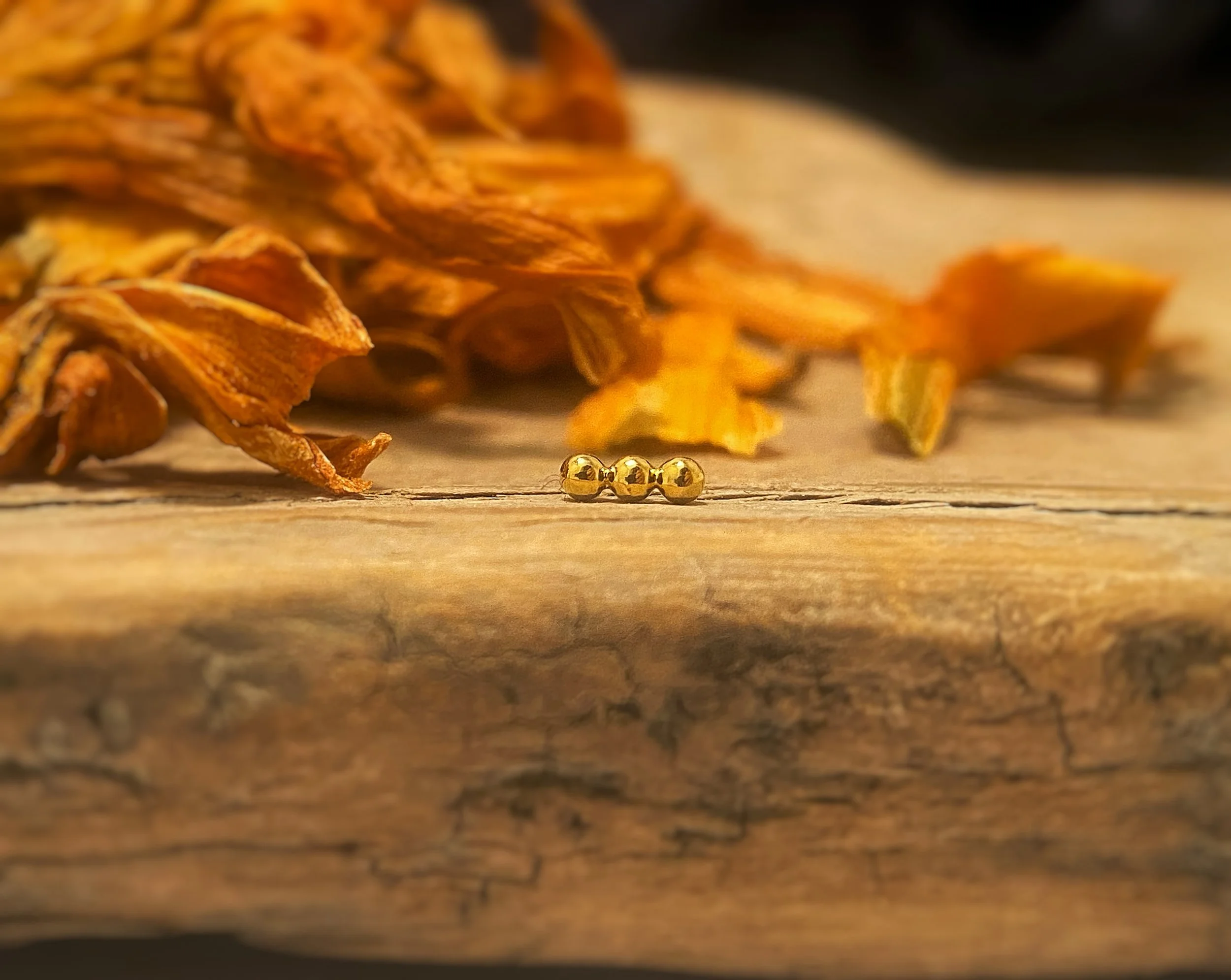 BVLA 14k Gold Linear Bead Cluster