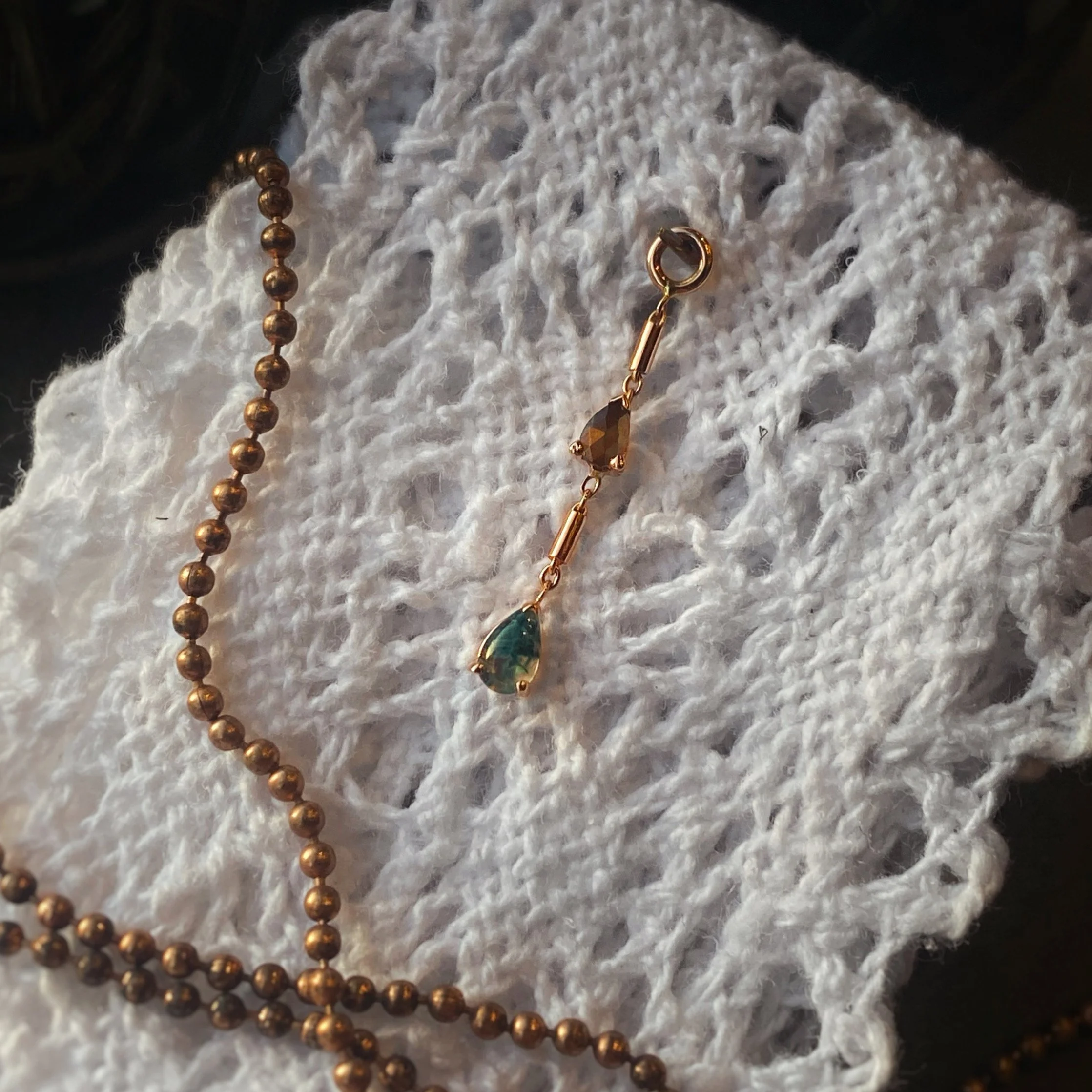 BVLA 14k Gold Two Tears Charm