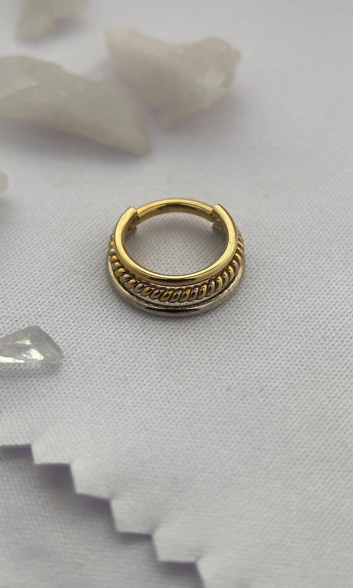 BVLA 14k Gold Mars Hinge Ring