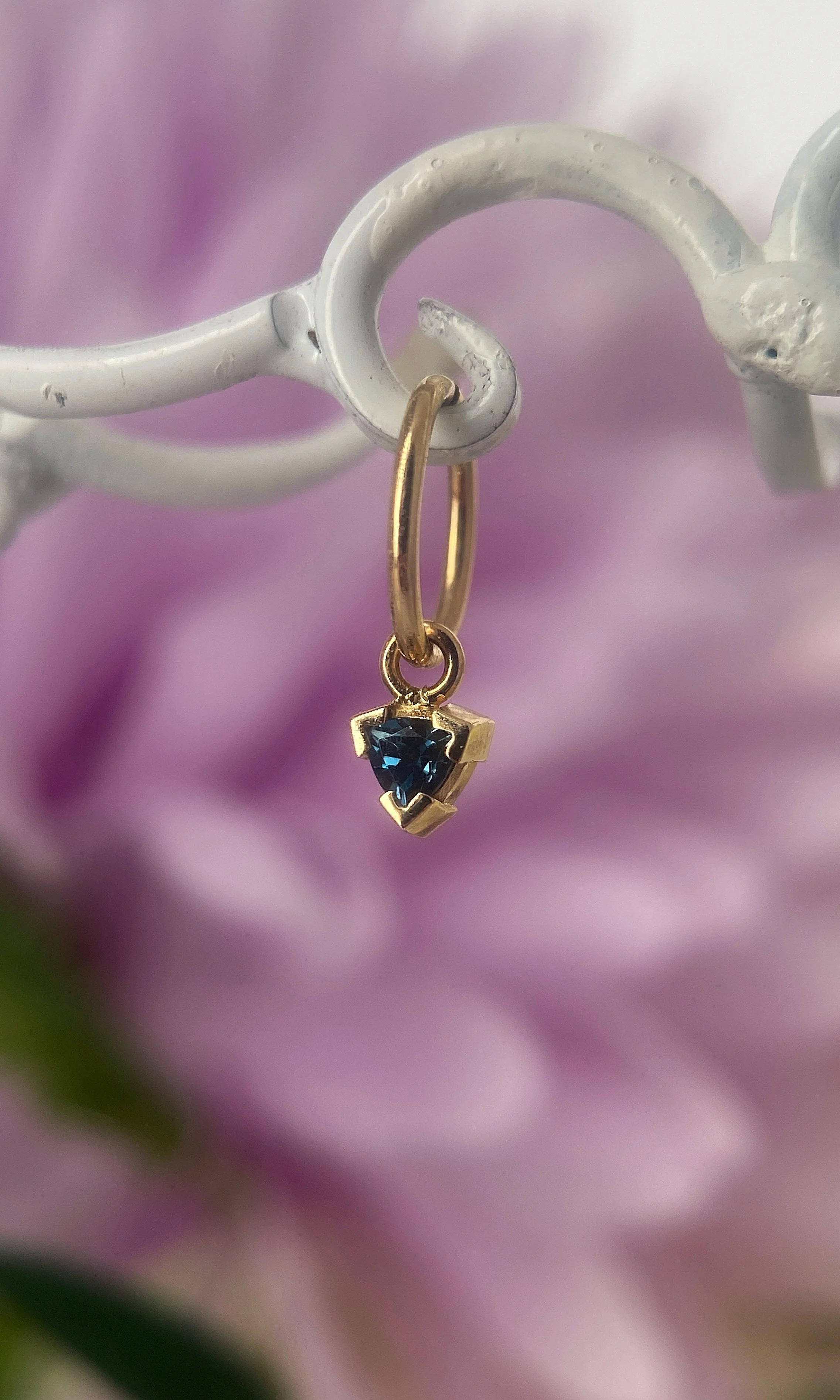 BVLA 14k Gold Trillion Half Bezel Charm
