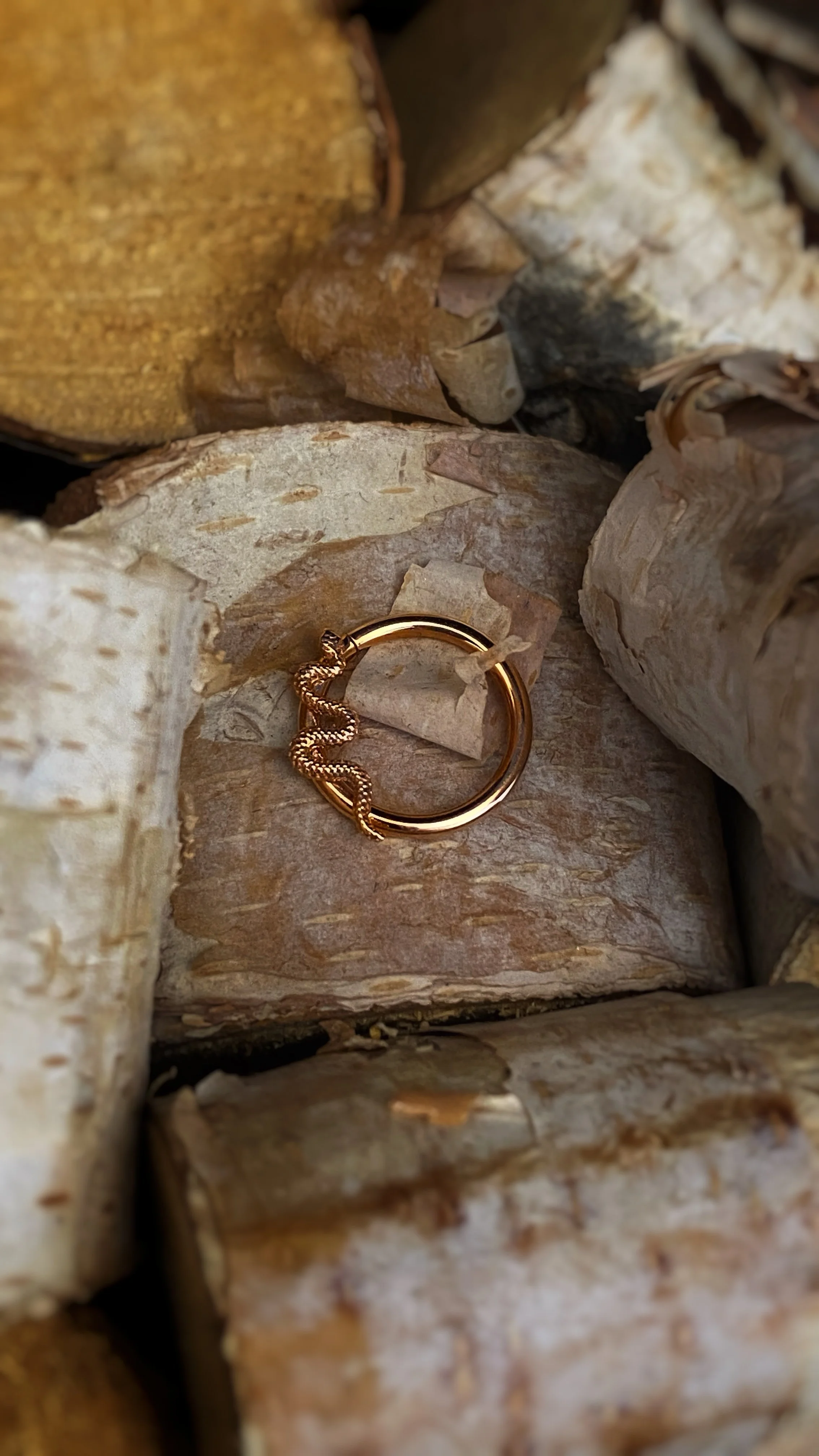 BVLA 14k Gold Delicate Snake Ring