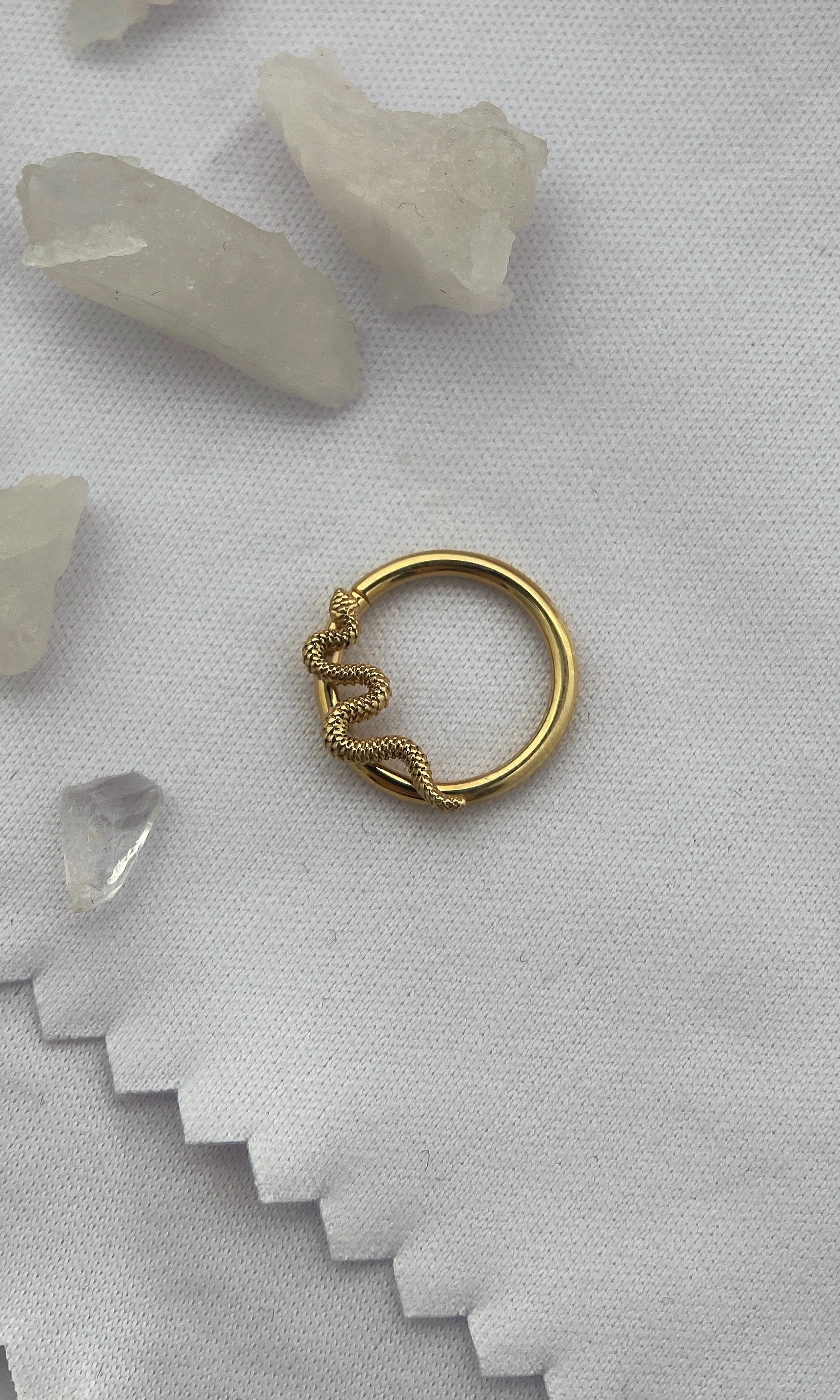 BVLA 14k Gold Delicate Snake Ring