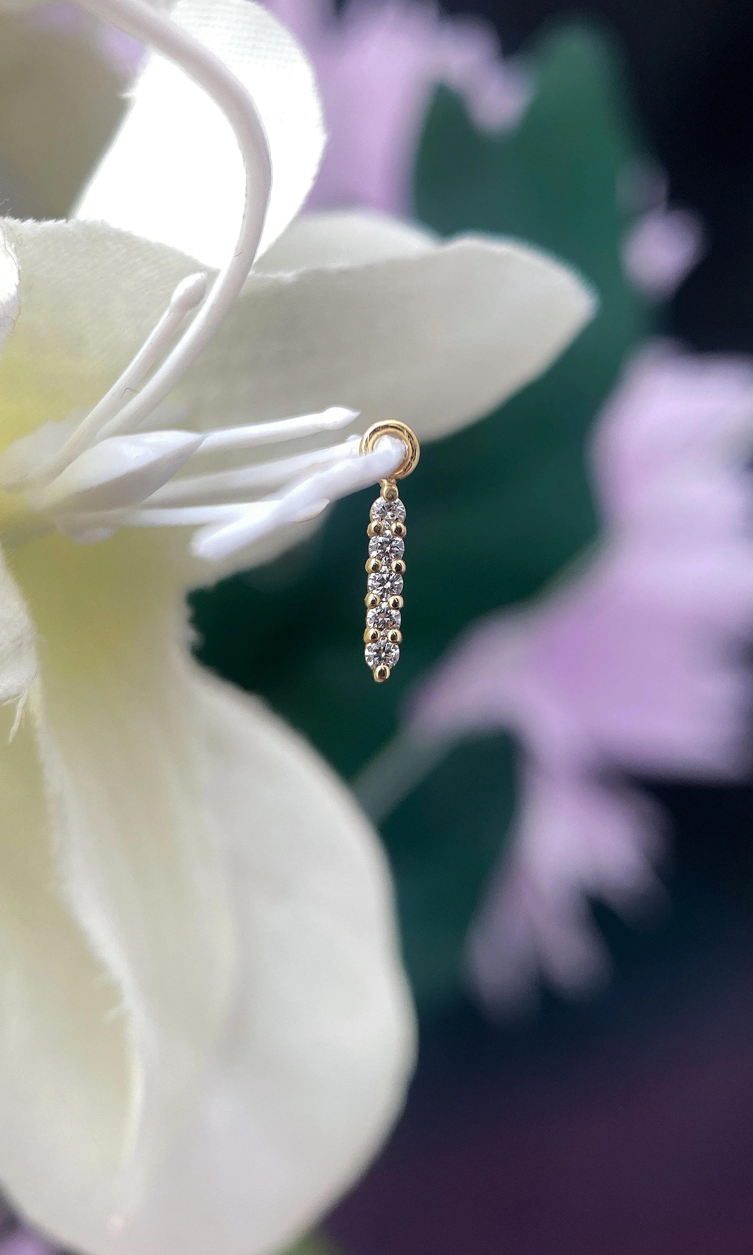 BVLA 14k Gold Linear 5 Prong Charm