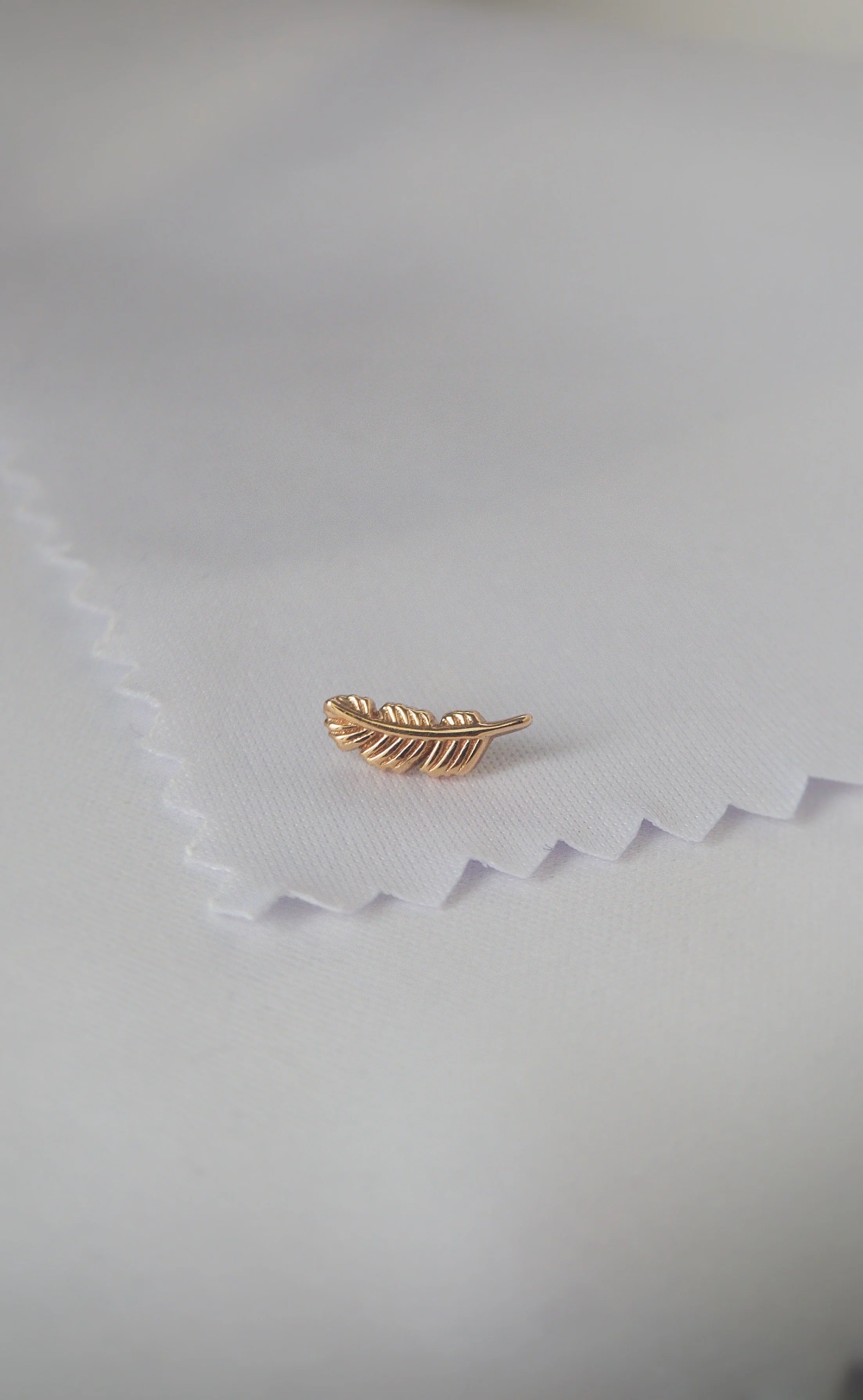 BVLA 14k Gold Feather