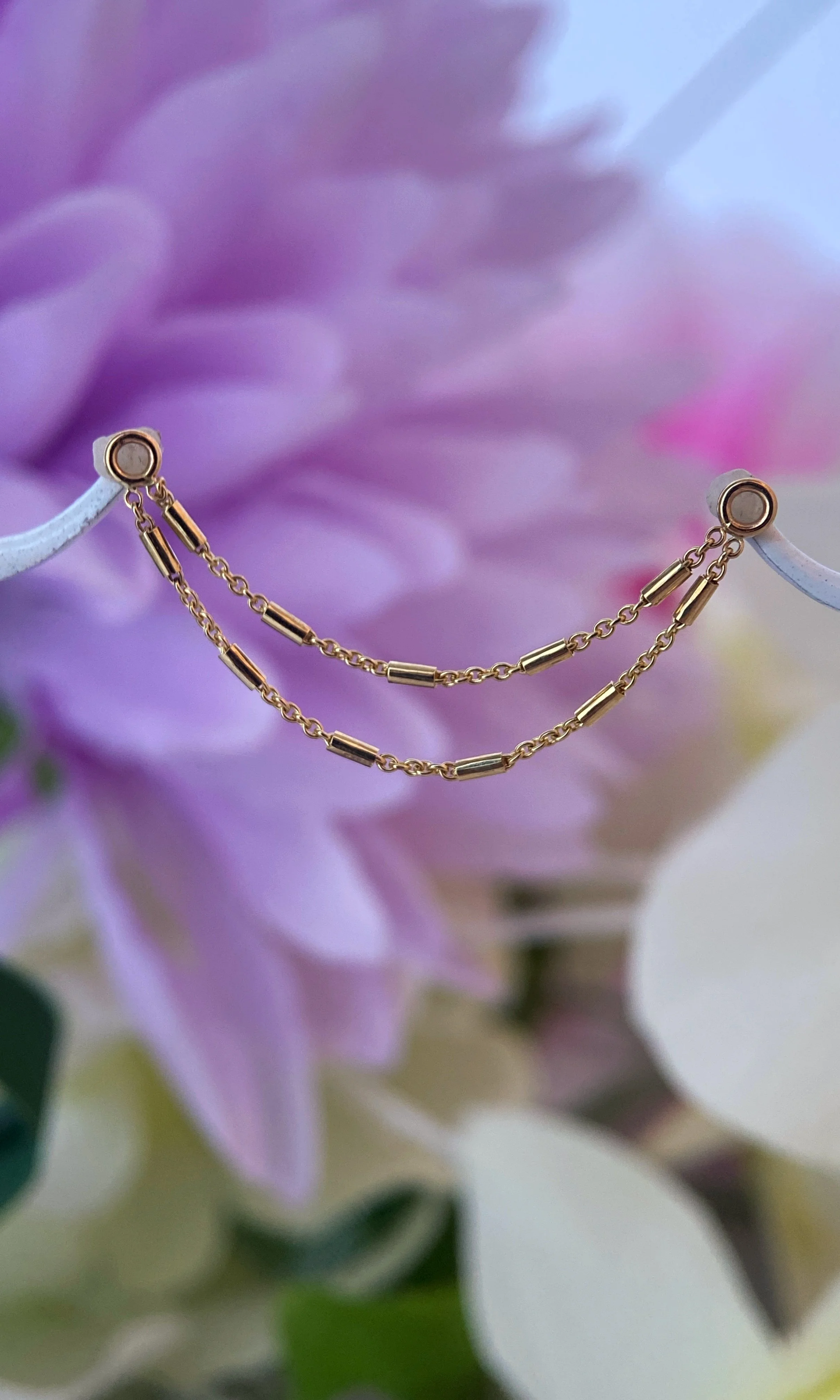 BVLA 14k Gold Ophelia Graduated Double Chain