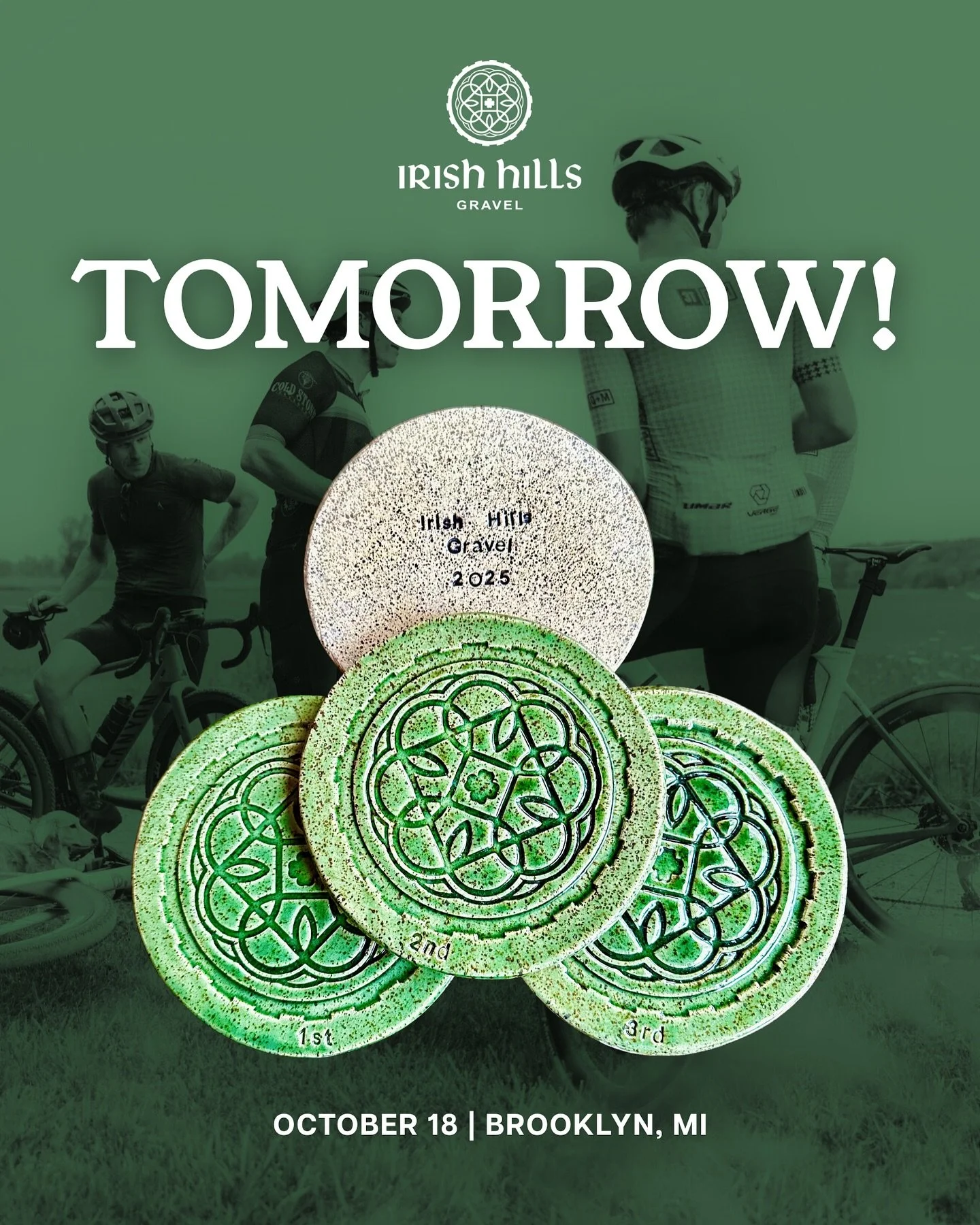Tomorrow&rsquo;s the day! 🚴&zwj;♂️ The inaugural Irish Hills Gravel kicks off in the morning, and just look at these awards!

Huge thanks to Drake Dunigan for 3D-printing a custom logo stamp and Marty Frew for crafting these one-of-a-kind ceramic aw