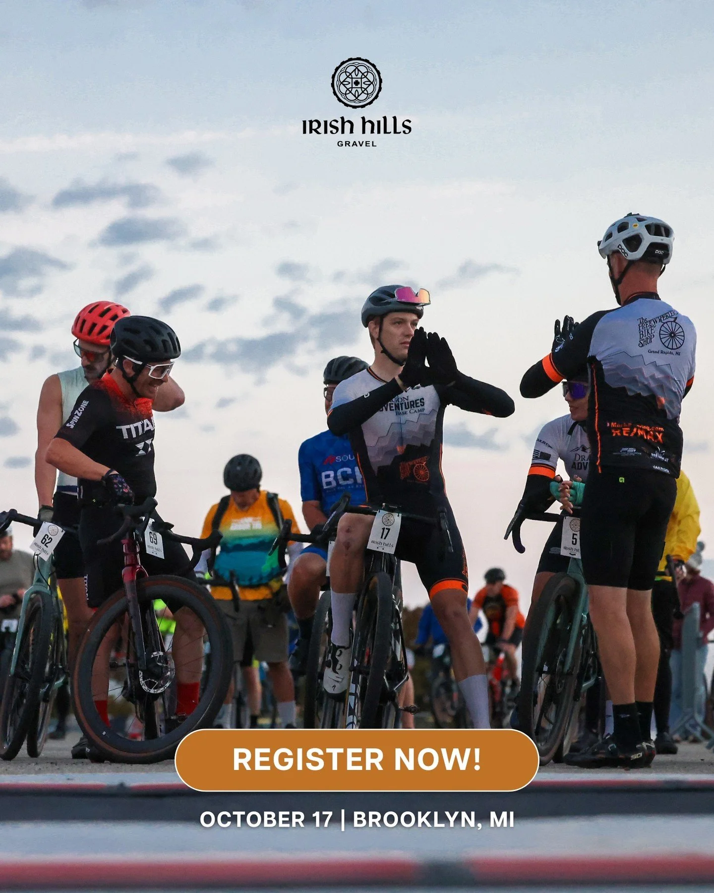 Irish Hills Gravel brings riders together.

Fast riders, casual riders, newcomers &mdash; all sharing the same roads and the same finish line energy. If that sounds like your kind of event, join us at irishhillsgravel.com.
.
.
.
#IrishHillsGravel #Co